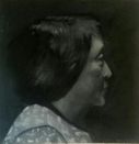 Mme N Guyen Collage et Huile sur toile format 60 x 60 cm