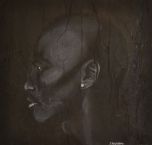 So Black collage et huile sur toile 50 x 50 cm
