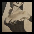"So Glamour" Bitume de judée et mine de plomb sur toile de Lin brut Format 40 cm x 40 cm Prix 250€
